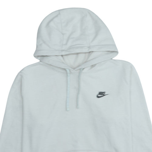 Nike Women White XL Pullover Hoodie with Logo Front Pocket
