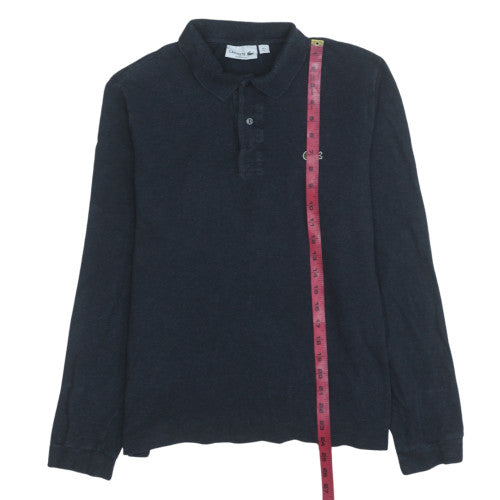 Lacoste Men's Black Long Sleeve Classic Fit Cotton Polo Shirt L