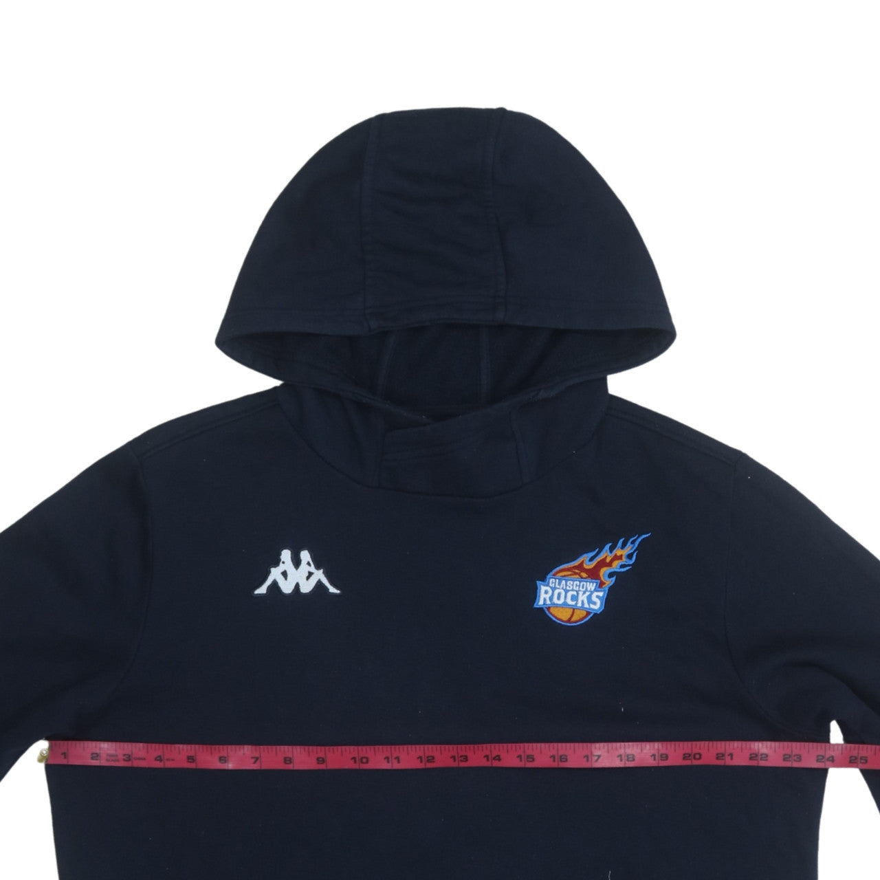 Kappa Mens Blue Pullover Hoodie Large Fleece Glasgow Rocks