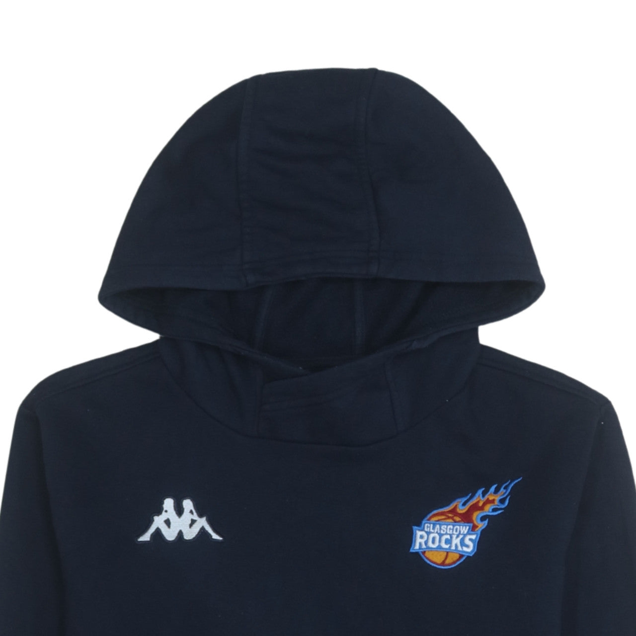 Kappa Mens Blue Pullover Hoodie Large Fleece Glasgow Rocks