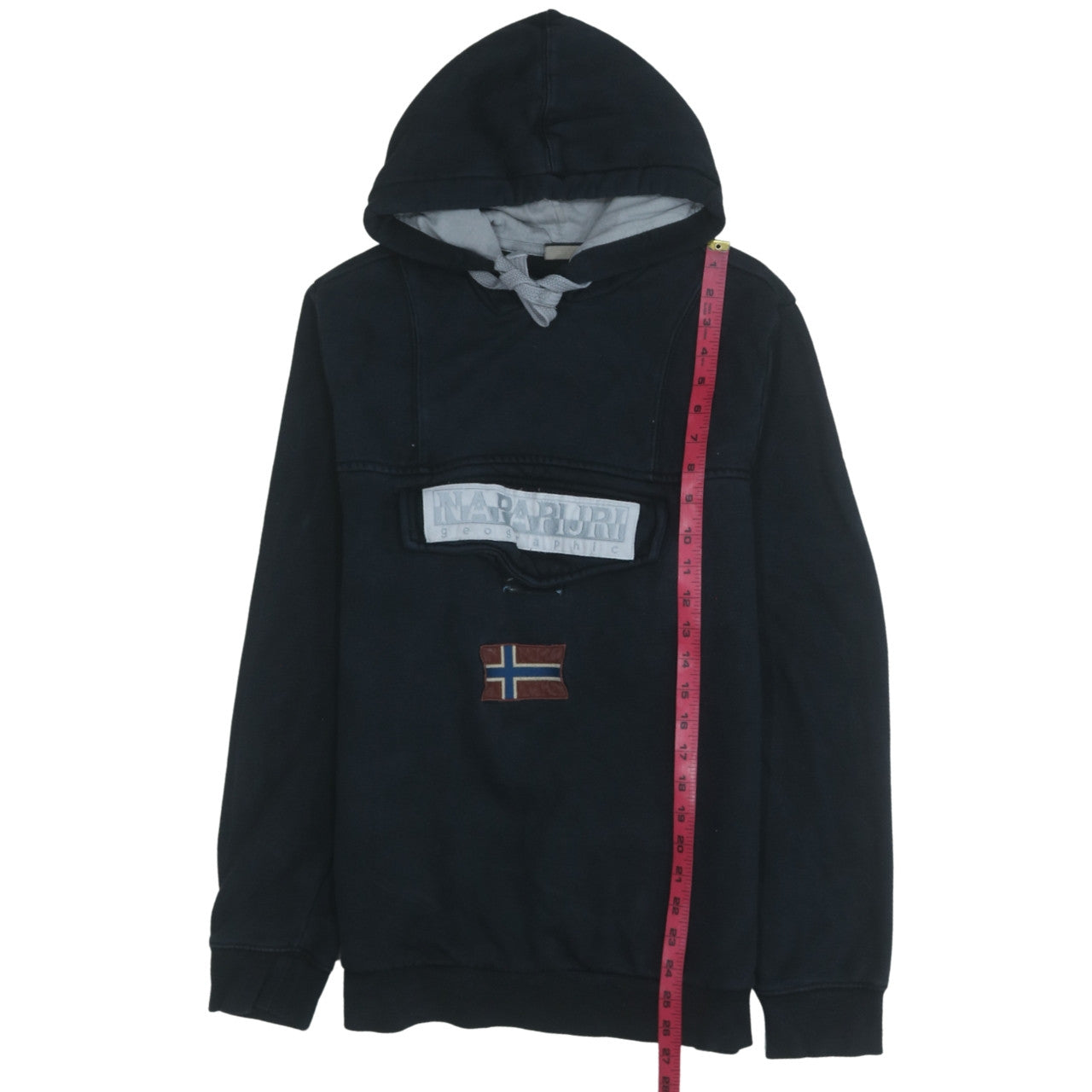 Napapijri Men Black Pullover Hoodie M Outdoor Cotton Blend