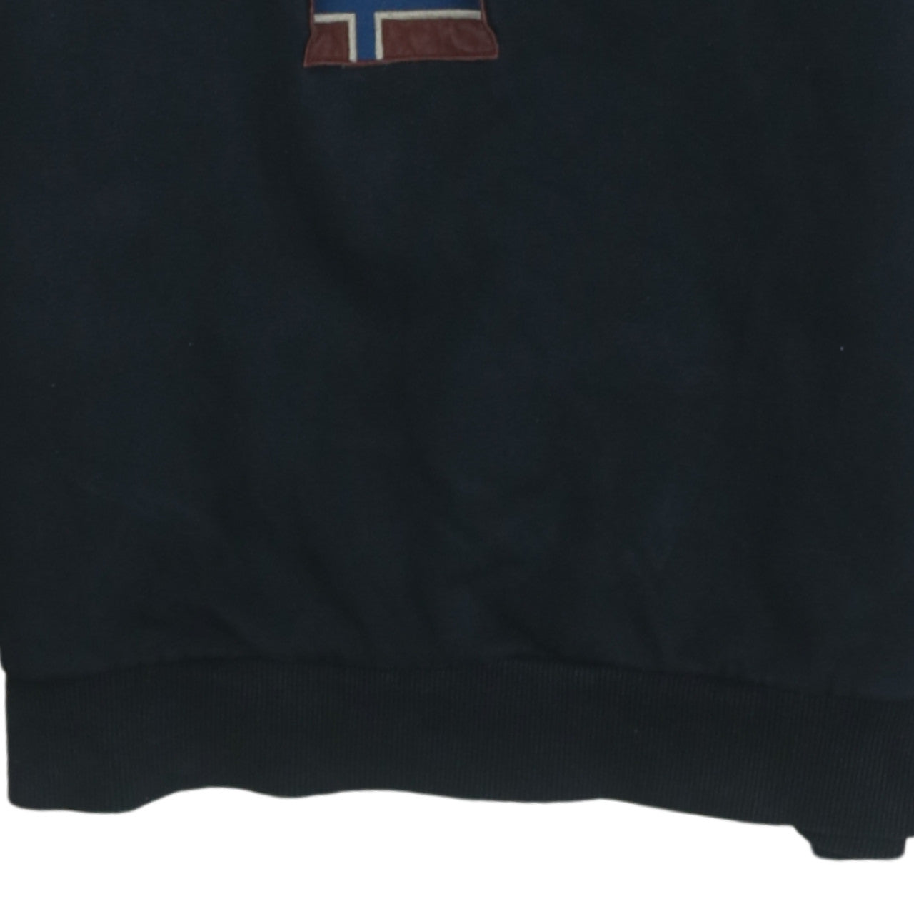 Napapijri Men Black Pullover Hoodie M Outdoor Cotton Blend