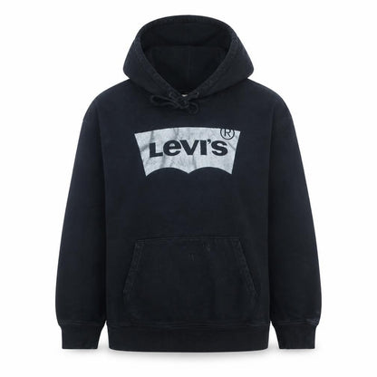 Levi's Women's Black L Pullover Hoodie with Logo Front
