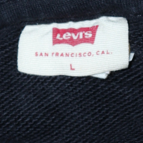 Levi's Women's Black L Pullover Hoodie with Logo Front