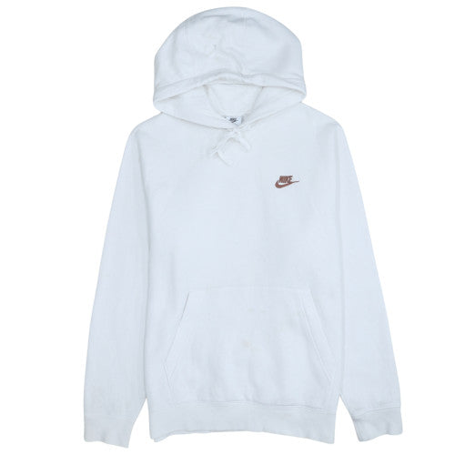 Nike Men’s White Pullover Hoodie S Fleece Sportswear Regular Fit