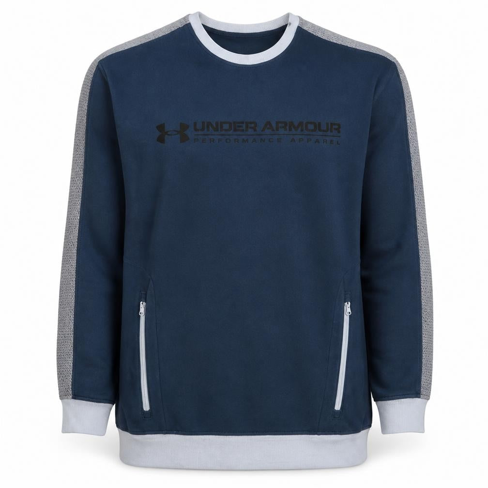 Under Armour Men's Blue Crew Neck Pullover Sweatshirt Small