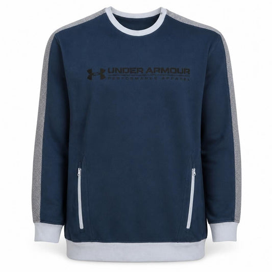 Under Armour Men's Blue Crew Neck Pullover Sweatshirt Small