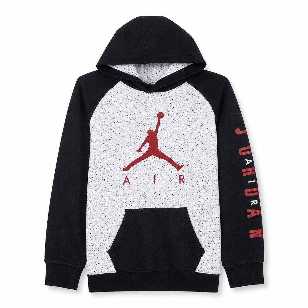 Nike Jordan Boys Black & Grey Long Sleeve Pullover Hoodie - Size M