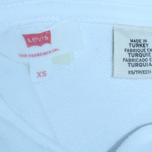 Levi's Men's White XS Pullover Hoodie with Red Logo