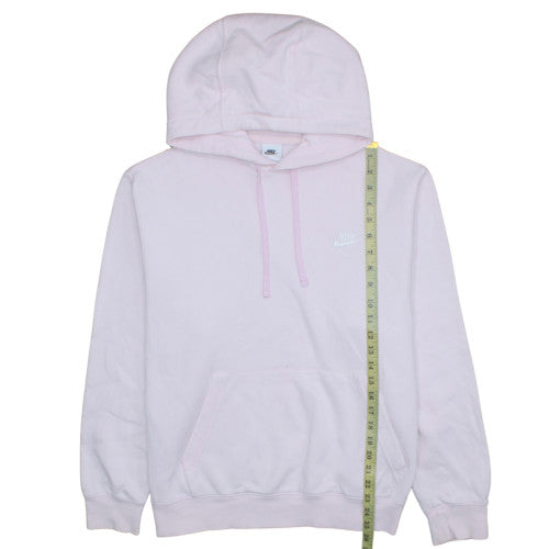 Nike Women Pink Pullover Hoodie Large Cotton Blend Casual