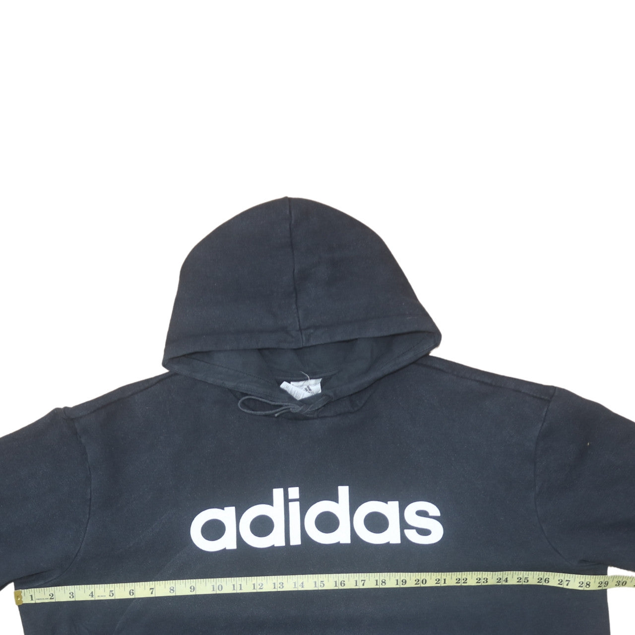 Adidas Womens Black 2XL Pullover Hoodie with Logo Print