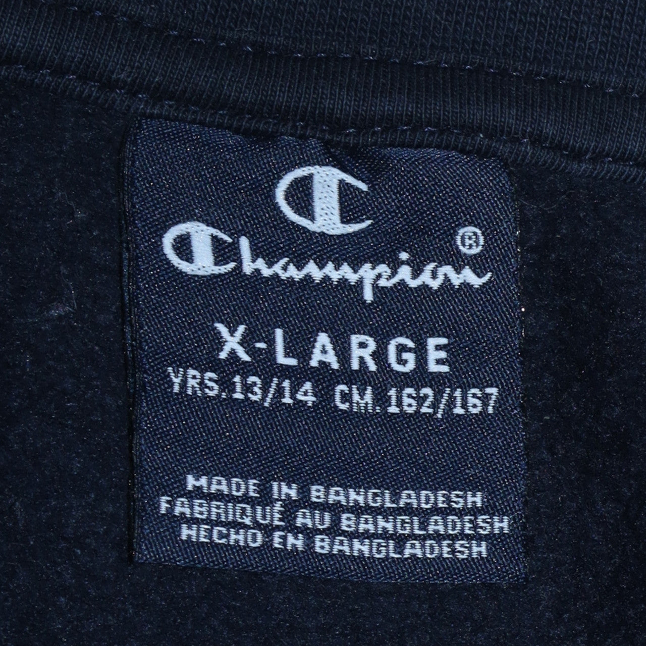 Champion Boys Black XL 13-14 Years Crew Neck Logo Sweatshirt