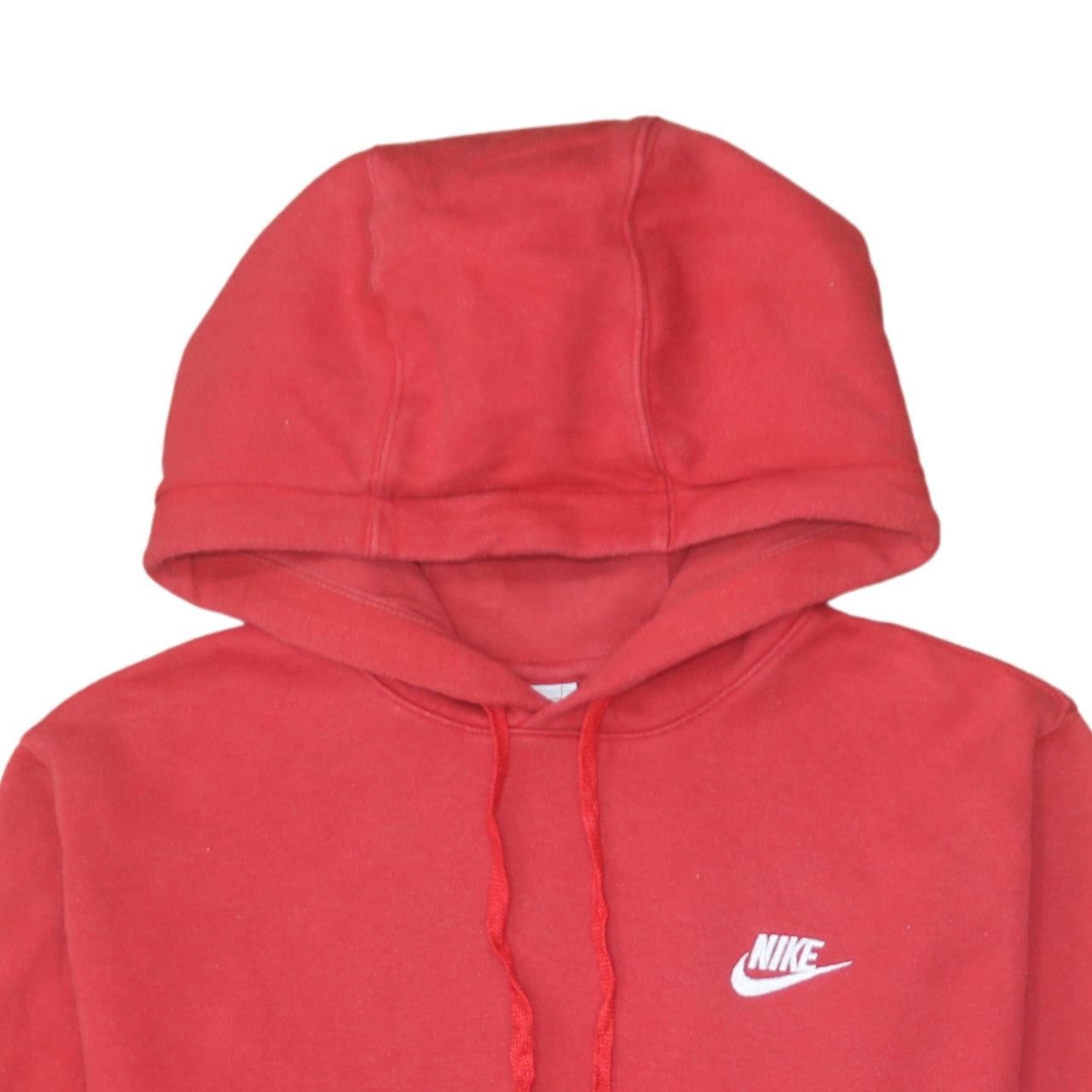 Nike Men’s Red Pullover Hoodie Small Logo Fleece Sweatshirt