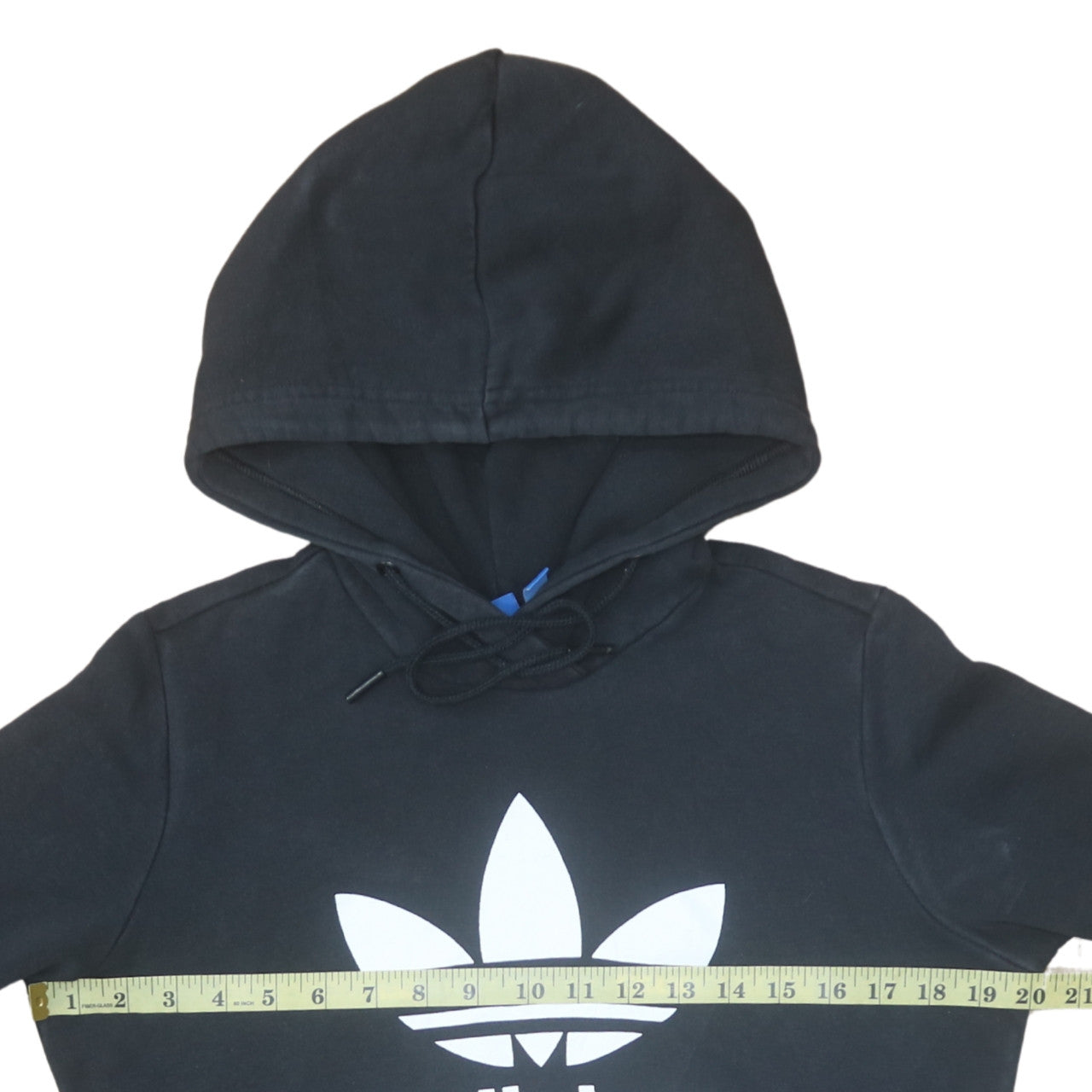 Adidas Women Black Pullover Hoodie Size 10 Logo Hooded Sweatshirt