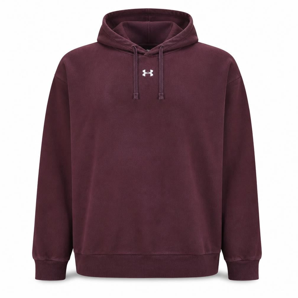 Under Armour Men’s Red Pullover Hoodie XL Fleece Regular Fit