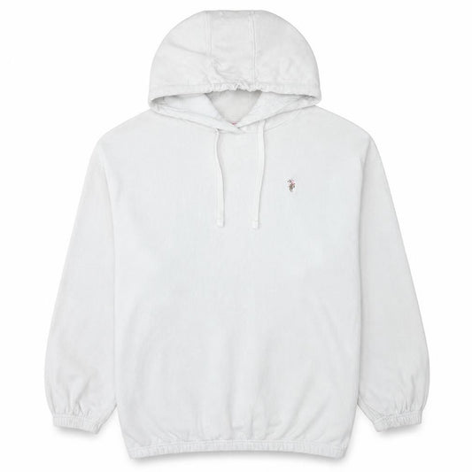 U.S. Polo Assn. Men's White Pullover Hoodie Size M Logo Cotton Blend