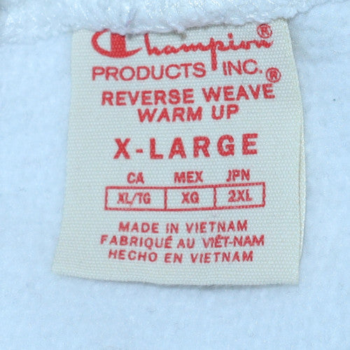 Champion Men's White XL Pullover Hoodie Reverse Weave Fleece