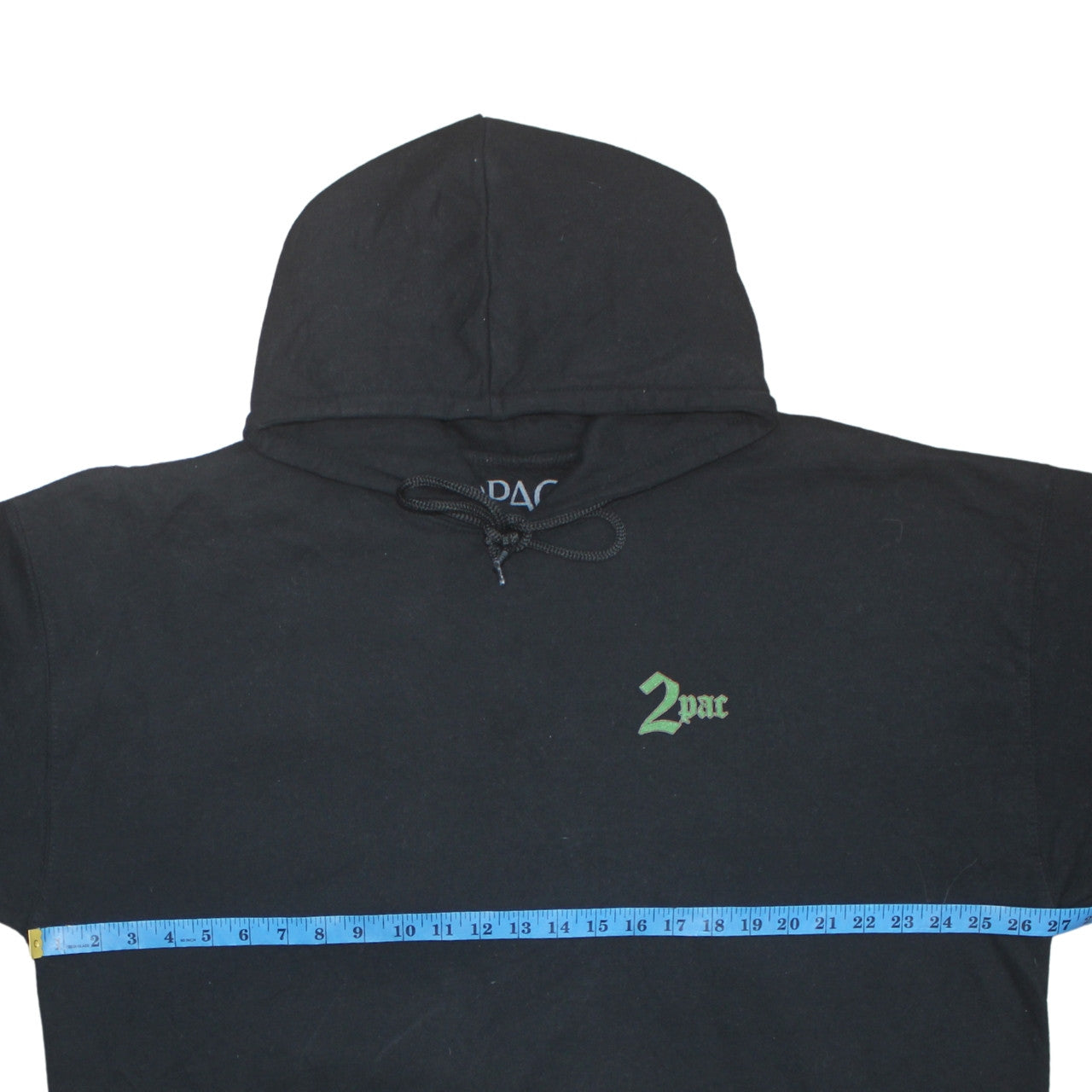 2Pac Men's Black 2XL Pullover Hoodie Makaveli Graphic Print