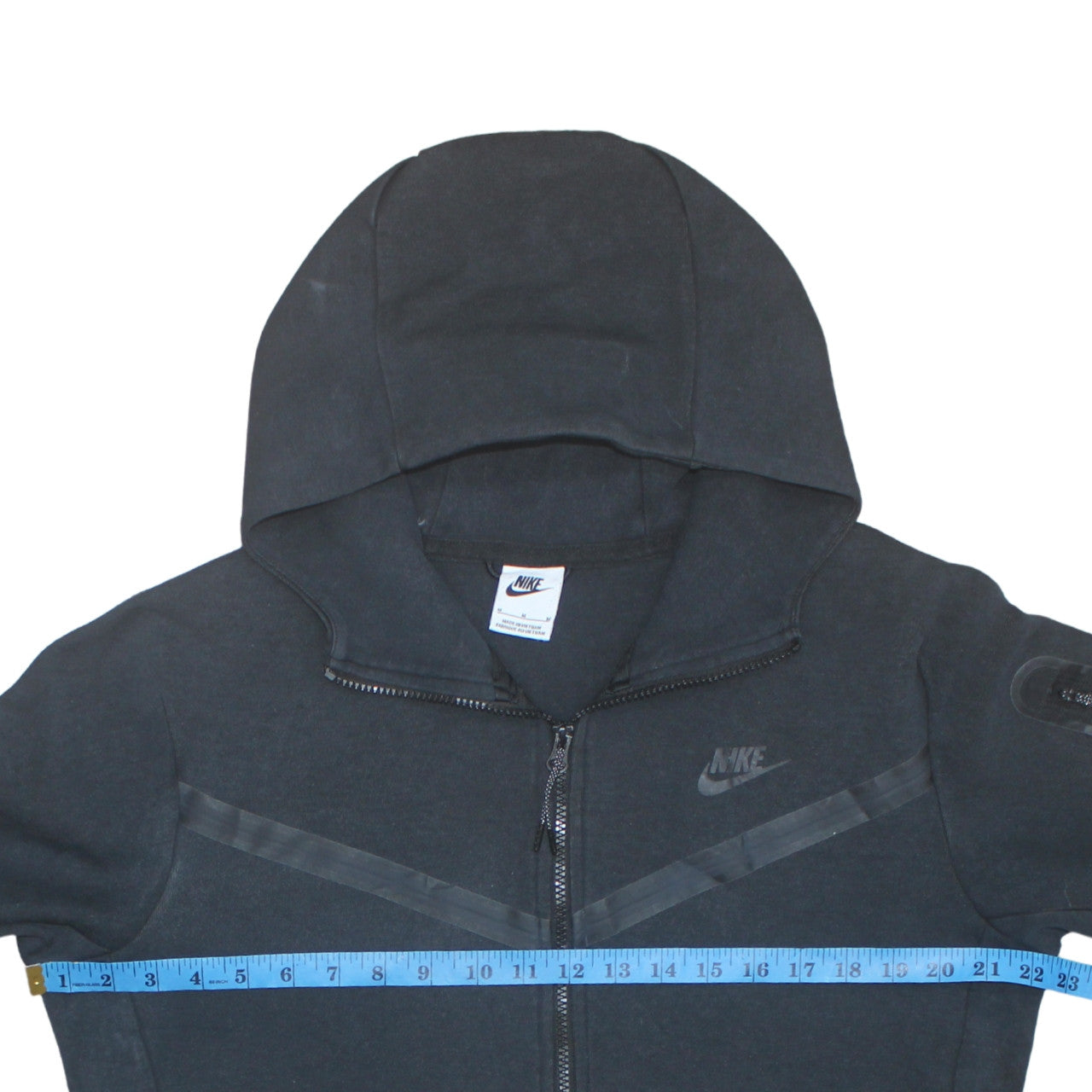 Nike Men's Black Full Zip Hoodie M Regular Fit Fleece