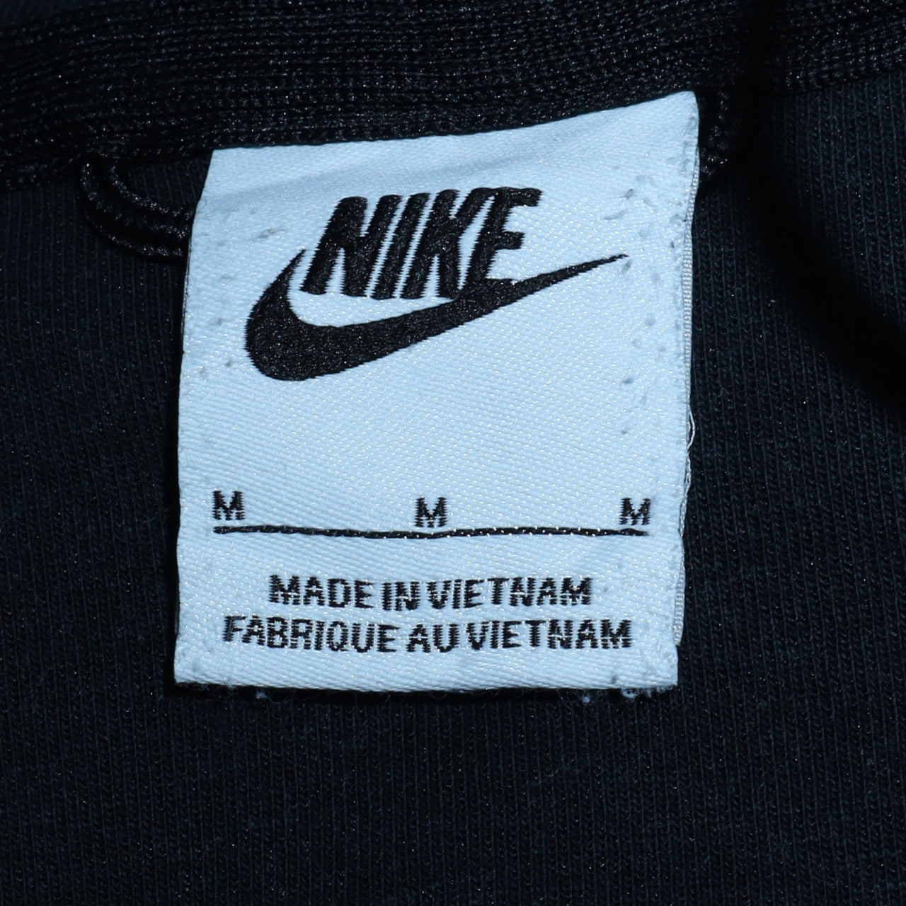 Nike Men's Black Full Zip Hoodie M Regular Fit Fleece
