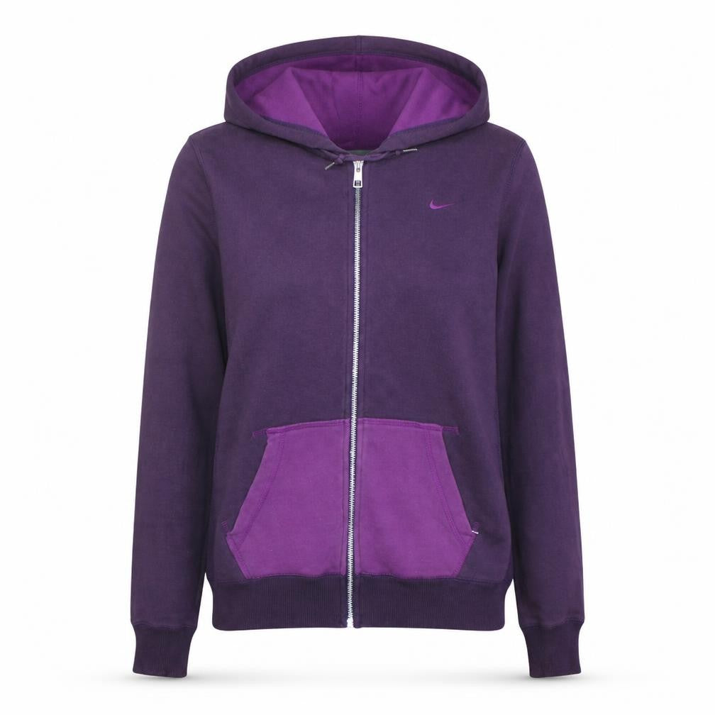 Nike Women Purple Full Zip Hoodie Sweatshirt L Athletic Dept