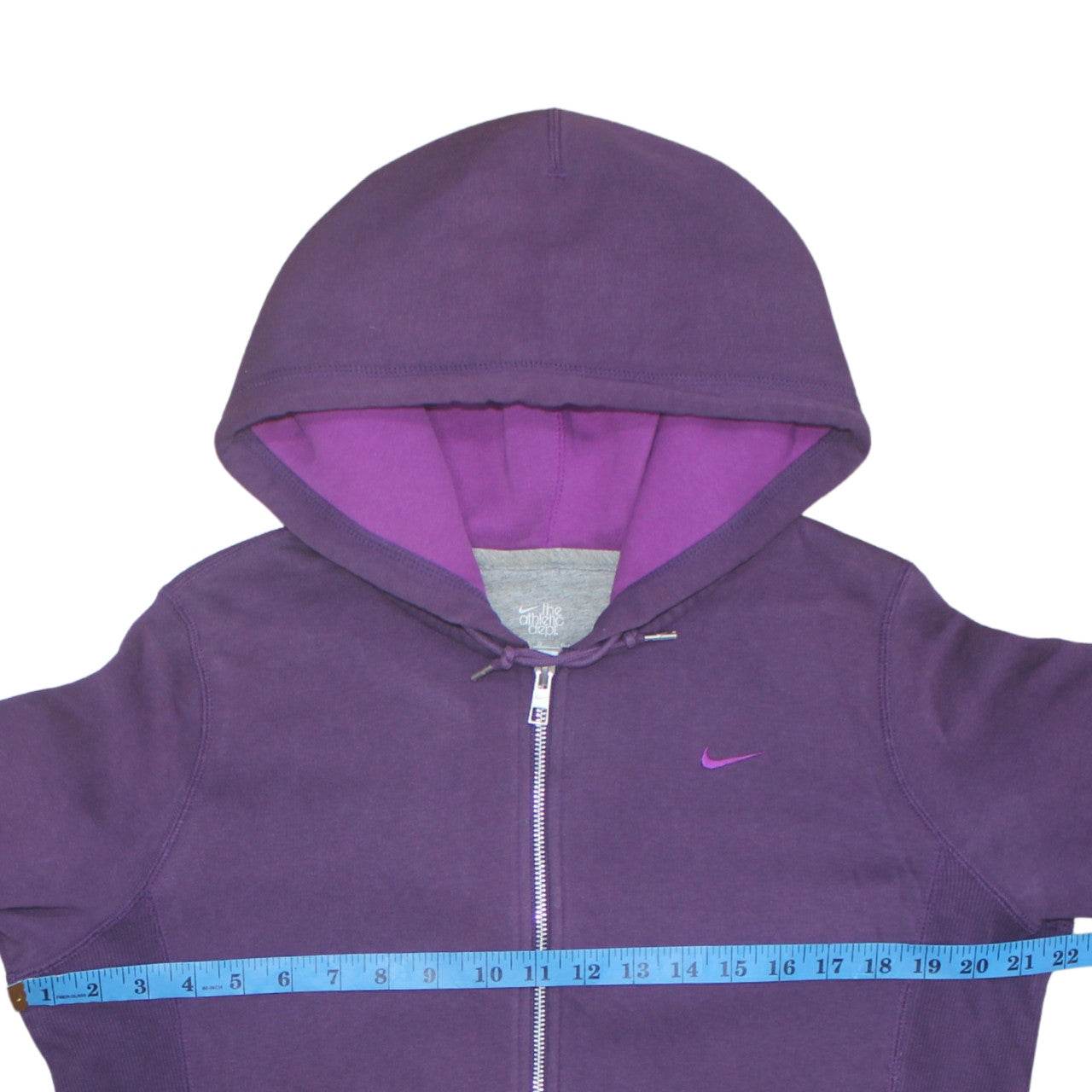 Nike Women Purple Full Zip Hoodie Sweatshirt L Athletic Dept
