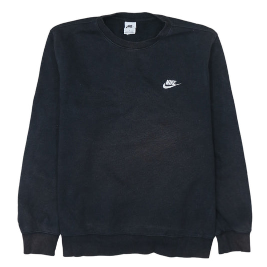 Nike Men's Black Crew Neck Fleece Sweatshirt Size L Regular Fit