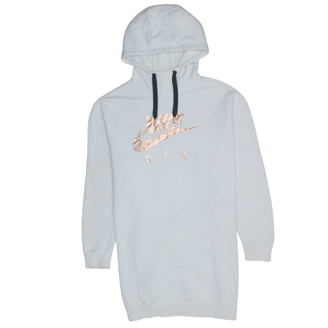 Nike Women Light Blue Long Sleeve Hooded Pullover Hoodie Dress Size S