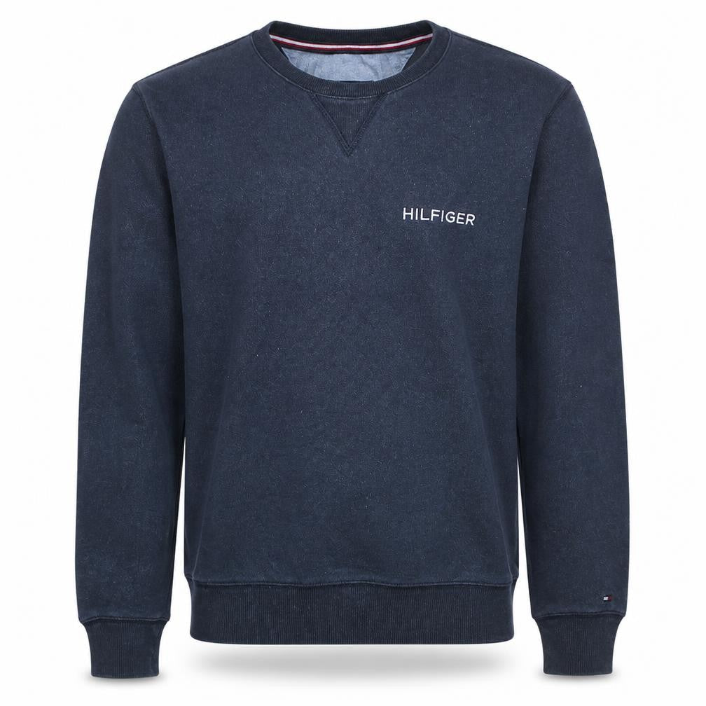 Tommy Hilfiger Men's Navy Blue Crew Neck Cotton Sweatshirt M