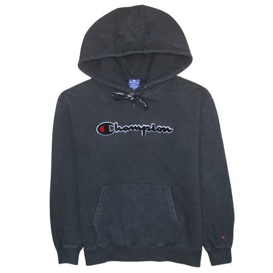 Champion Men’s Black Small Pullover Hoodie with Logo
