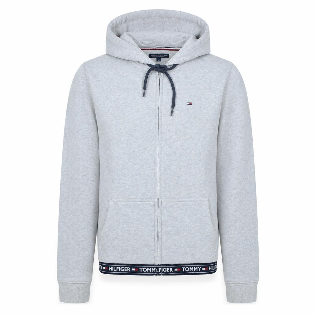 Tommy Hilfiger Men's Grey Full Zip Hoodie Small Regular Fit