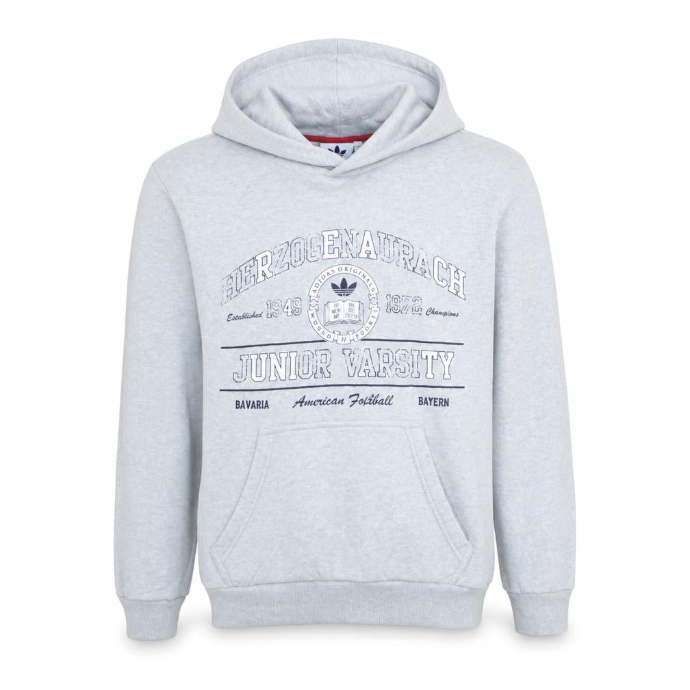 Adidas Men's Grey Pullover Hoodie S Sports Graphic Fleece