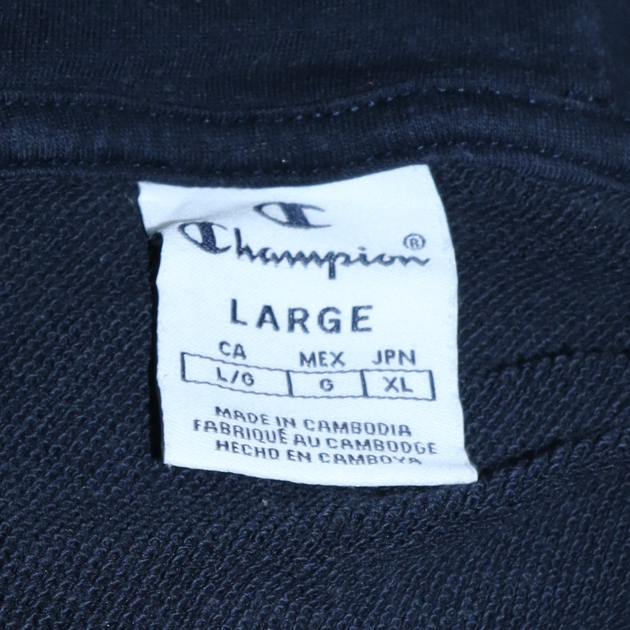 Champion Women's Black Large Pullover Hoodie with Logo Detail