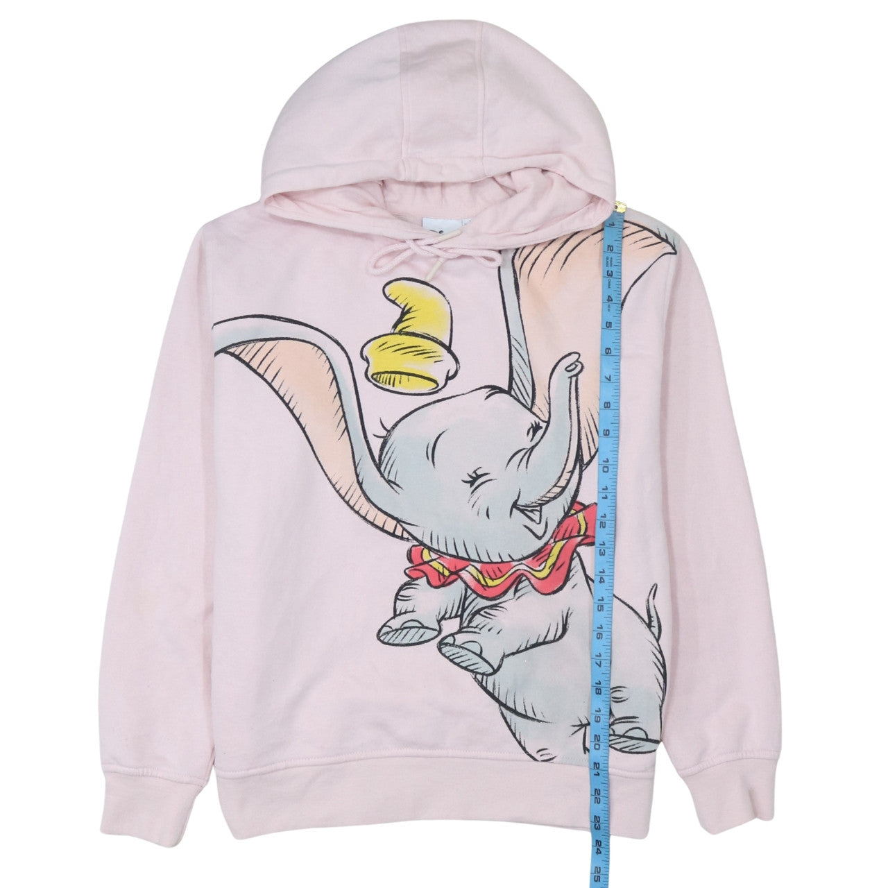 Disney Women Pink Dumbo Hoodie XS Pullover Cotton Blend Primark