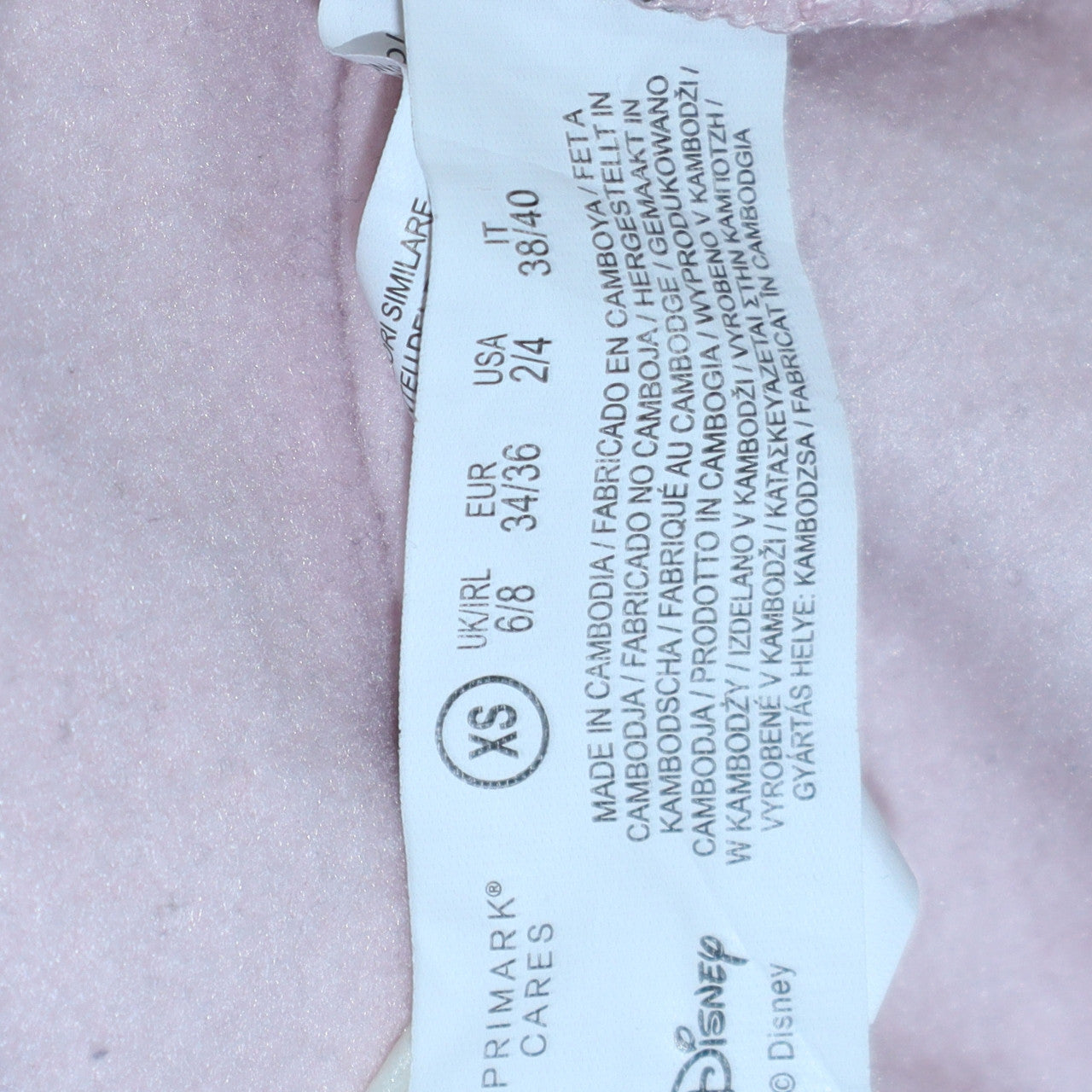 Disney Women Pink Dumbo Hoodie XS Pullover Cotton Blend Primark