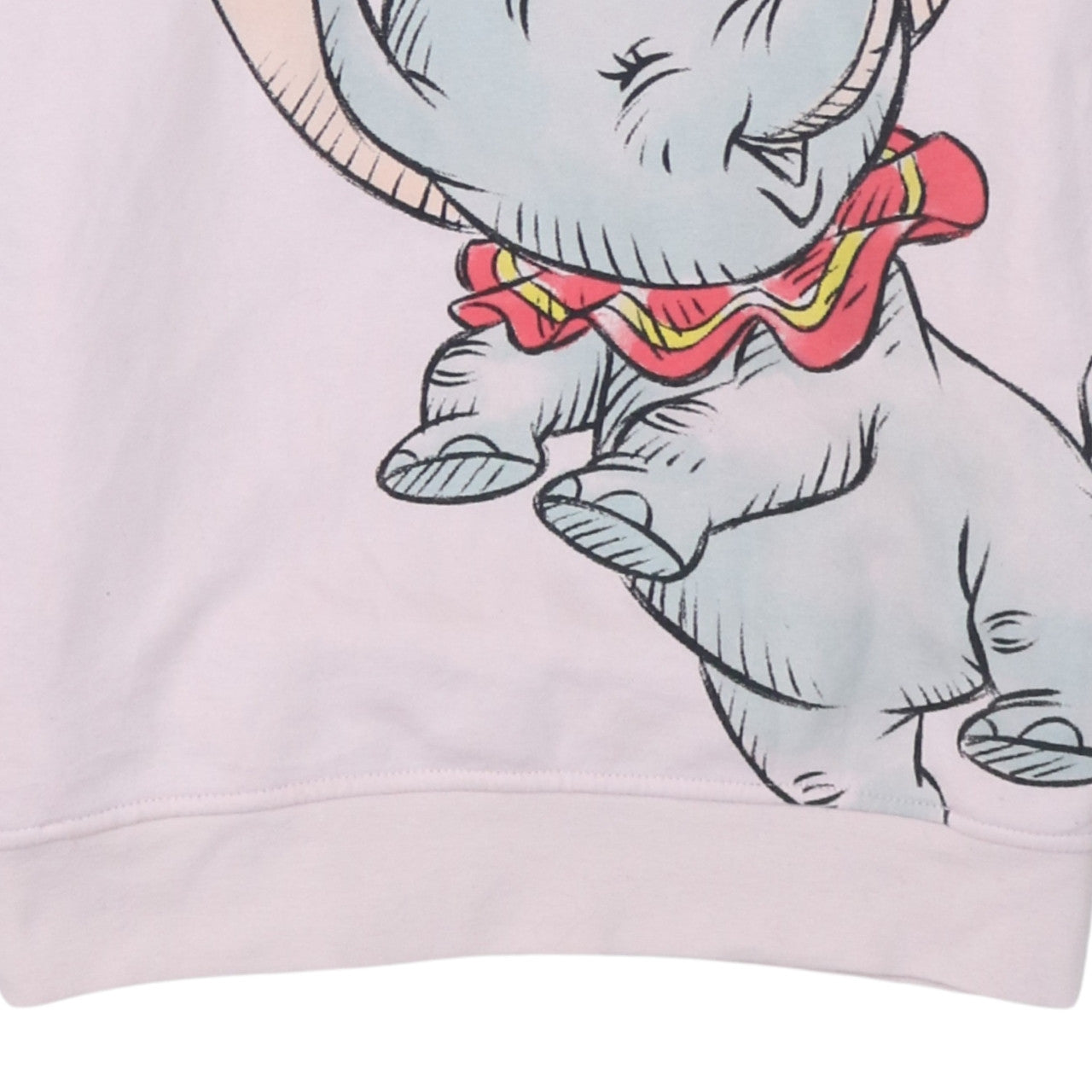 Disney Women Pink Dumbo Hoodie XS Pullover Cotton Blend Primark