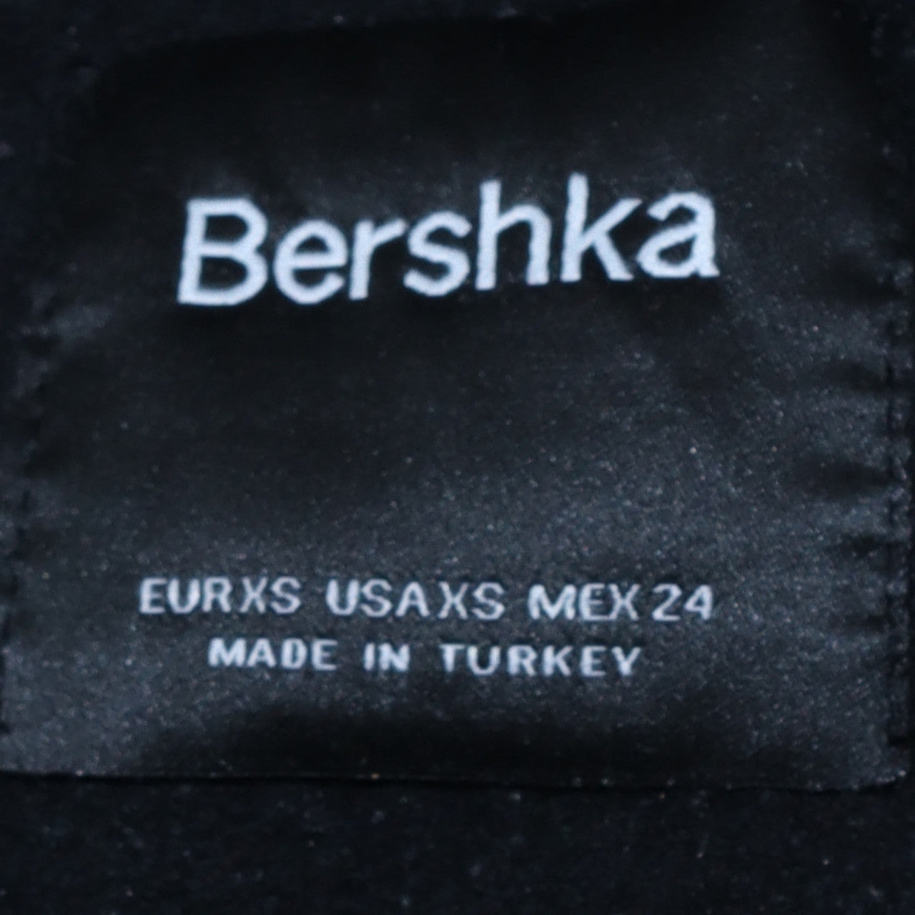 Bershka Womens Black XS Graphic Pullover Hoodie Peace Out Design