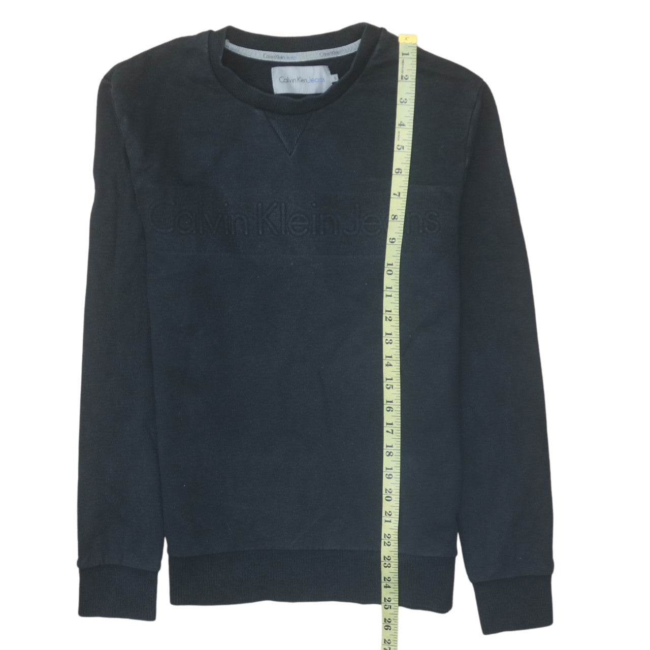Calvin Klein Jeans Men's Black Regular Fit Cotton Sweatshirt S
