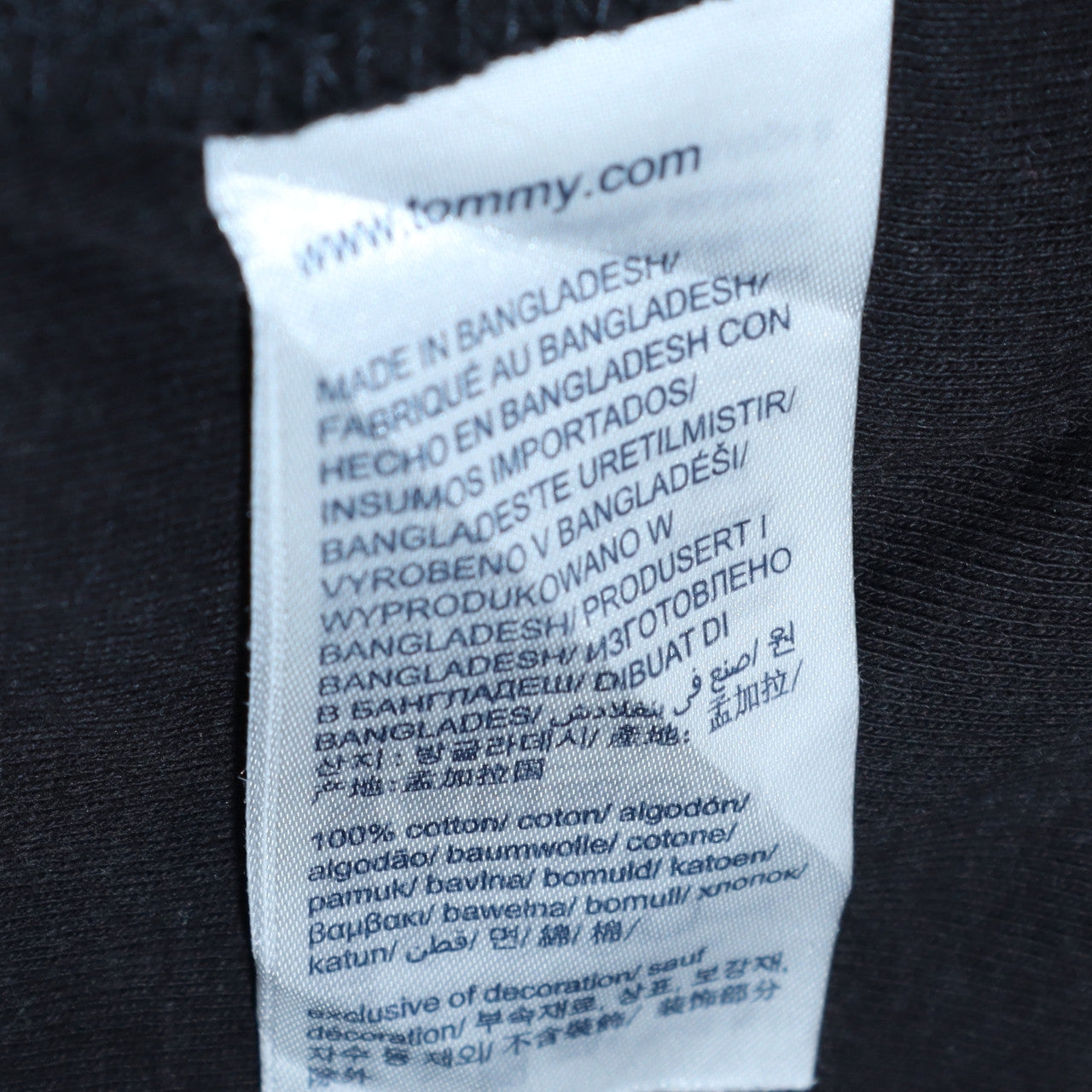 Tommy Jeans Men's Black Long Sleeve Cotton Crew Neck T-Shirt M