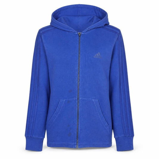 Adidas Womens Blue Full Zip Hooded Sweatshirt XS Relaxed Fit