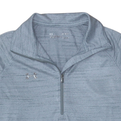 Under Armour Men's Blue 1/4 Zip Pullover Sweatshirt Medium Loose Fit