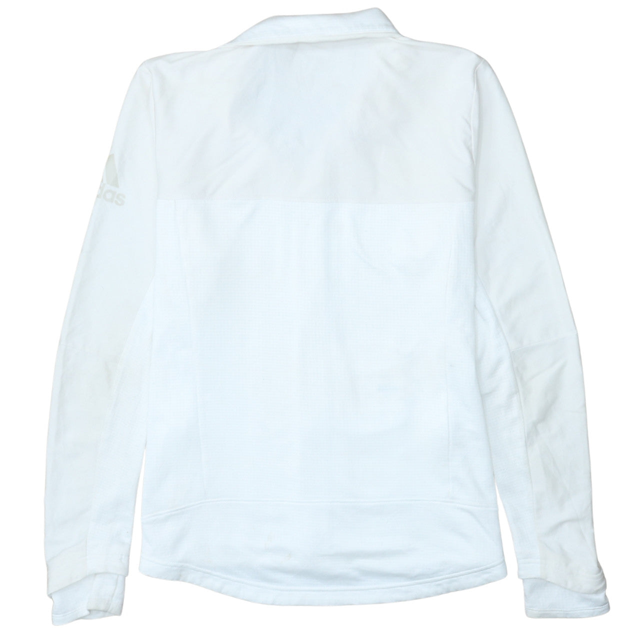 Adidas Men White Full Zip Golf Jacket Size M Lightweight Polyester