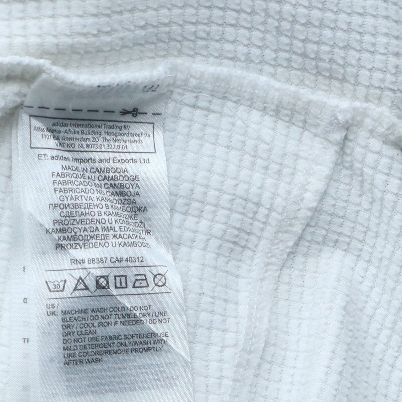 Adidas Men White Full Zip Golf Jacket Size M Lightweight Polyester