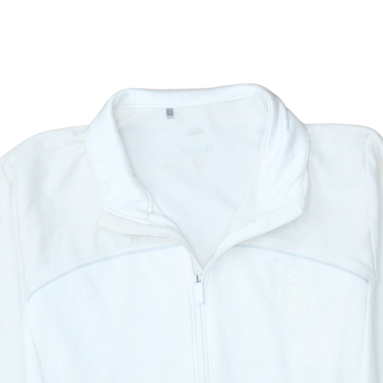 Adidas Men White Full Zip Golf Jacket Size M Lightweight Polyester