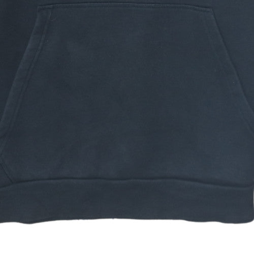 Adidas Men Black Pullover Hoodie L Fleece Sportswear Sweatshirt