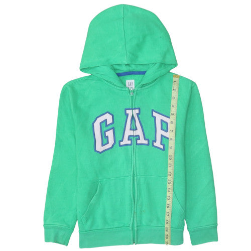 GAP Kids Boys Green Full Zip Hoodie L 10-11 Years Cotton Blend