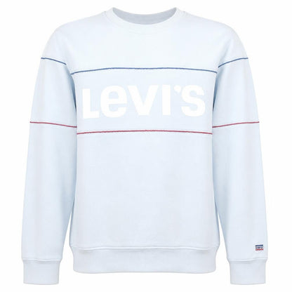 Levi's Men's White Pullover Logo Sweatshirt Size M Classic Fleece