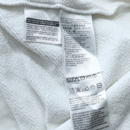 Levi's Men's White Pullover Logo Sweatshirt Size M Classic Fleece