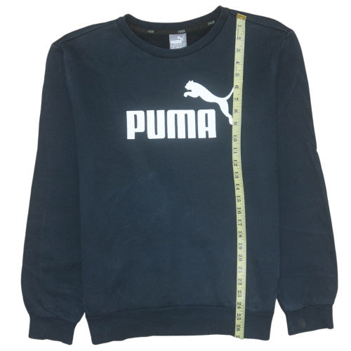 Puma Mens Black Crew Neck Pullover Sweatshirt Size L