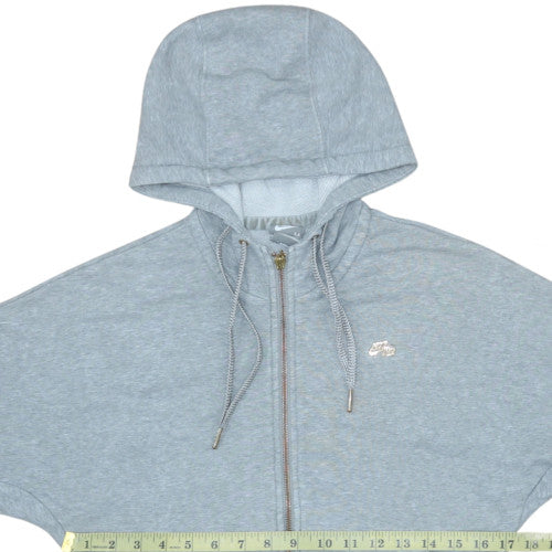 Nike Womens Grey Full Zip Hoodie Size M 10/12 with Pockets